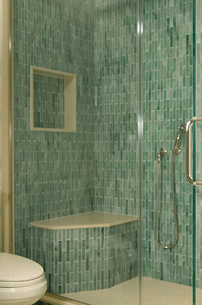 Glass Shower with seat and niche